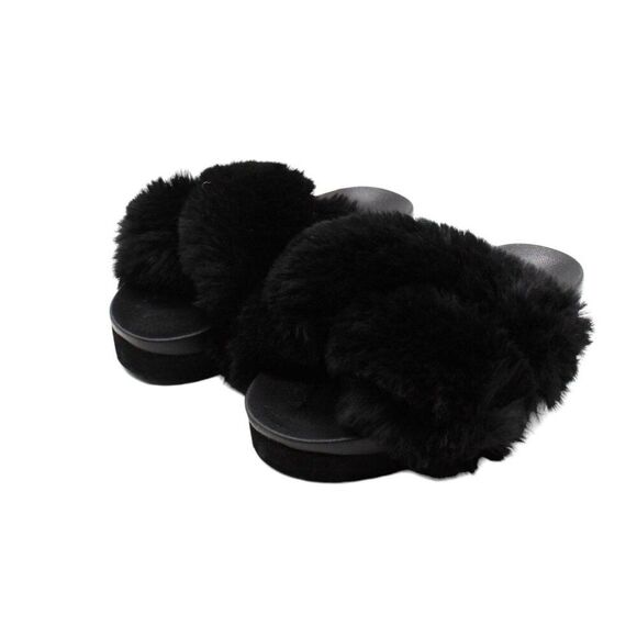 Sugar Womens Beach Day Faux Leather Crossover Platform Sandals - Picture 2 of 8